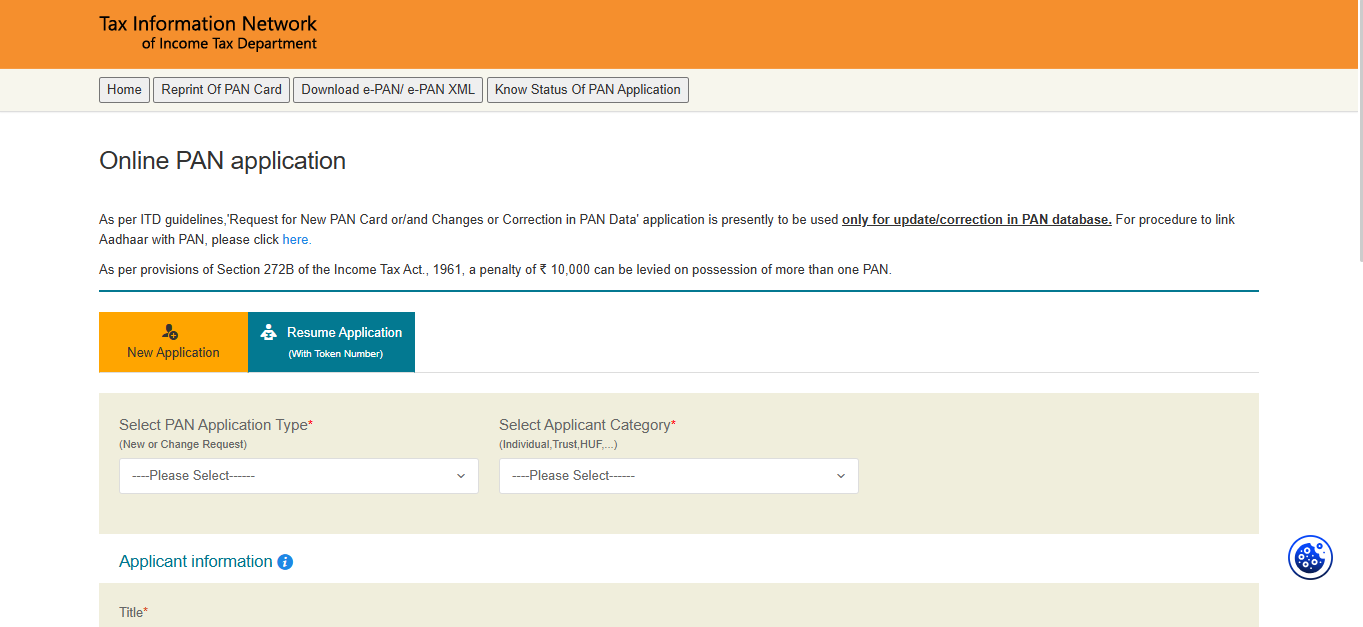 PAN Card Correction Online 2026