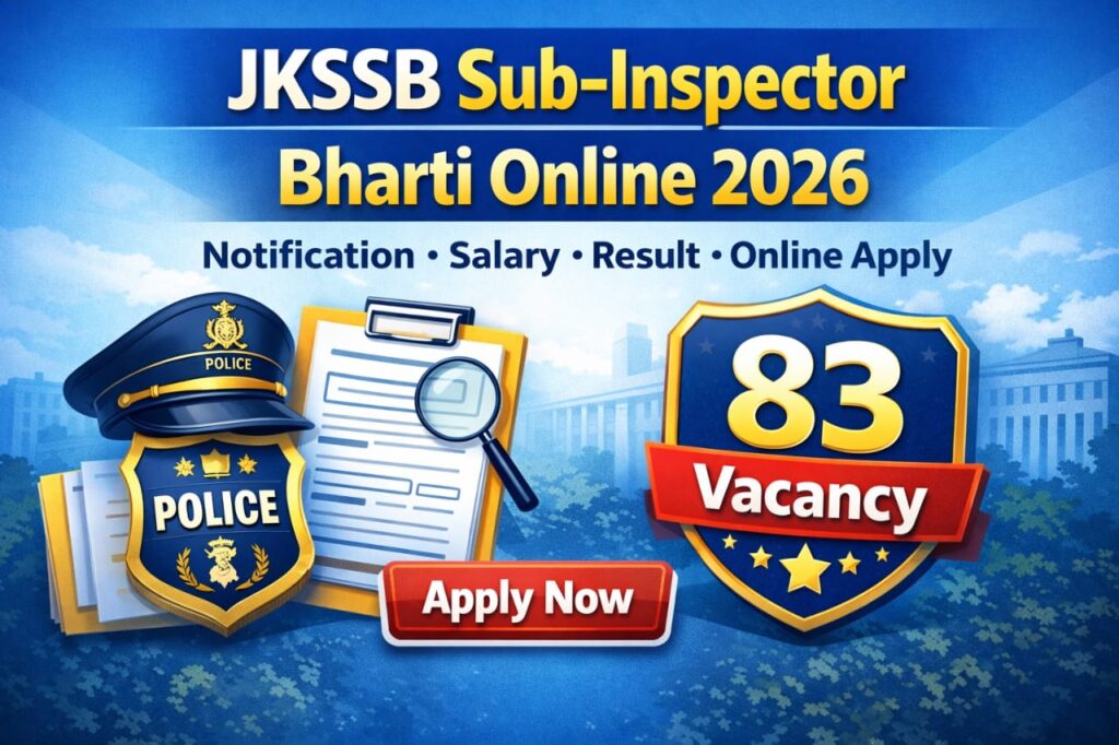 JKSSB Sub Inspector Bharti Online 2026