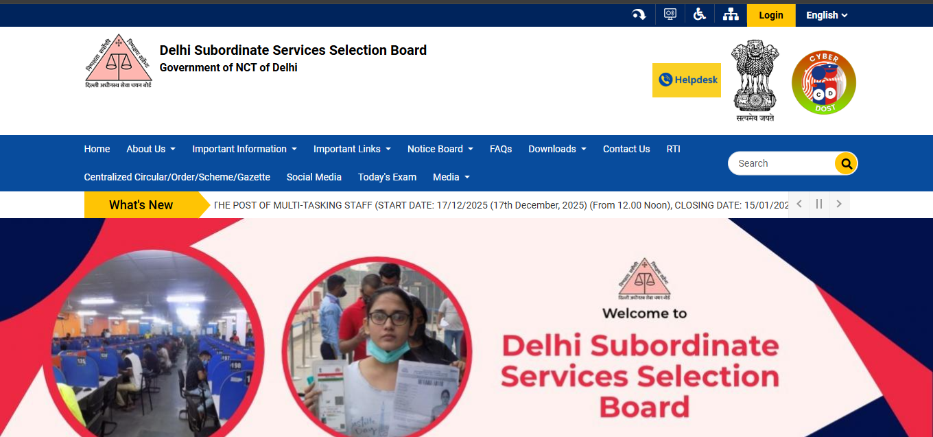 DSSSB MTS Vacancy 2026