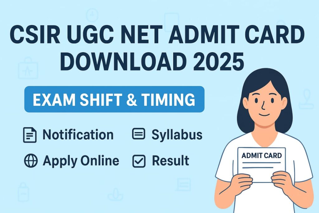 CSIR UGC NET Admit Card Download 2025: