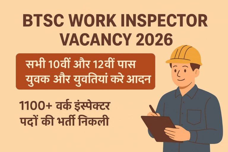 BTSC Work Inspector Vacancy 2026