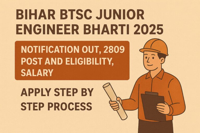 Bihar BTSC Junior Engineer Bharti 2025
