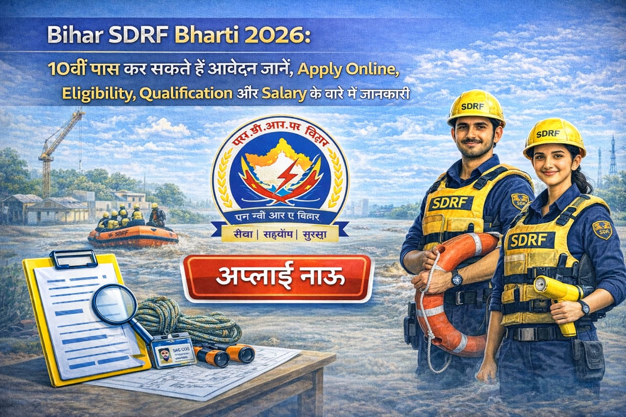 Sdrf Bihar SDRF Bharti 2026: 10वीं पास कर सकते है आवेदन जानें, Apply Online ...